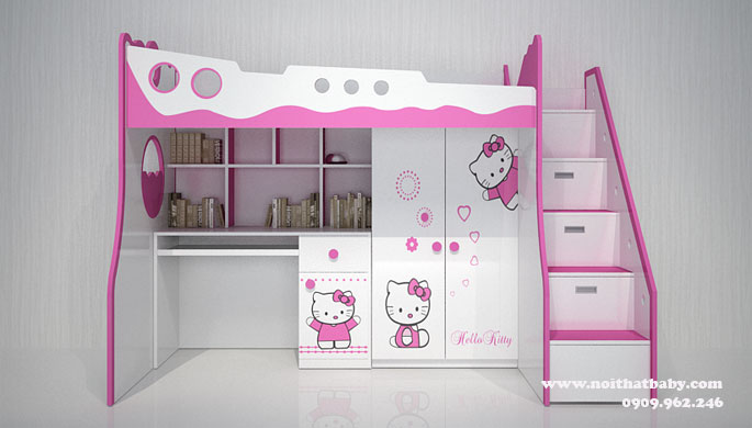 Những mẫu giường ngủ Hello Kitty đẹp sống động